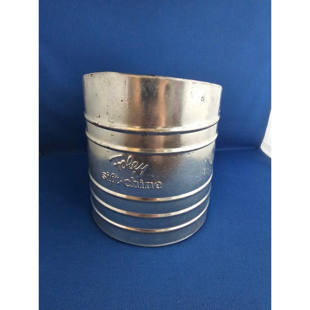 Vintage Foley Silver Sift-Chine Flour Sifter - USA